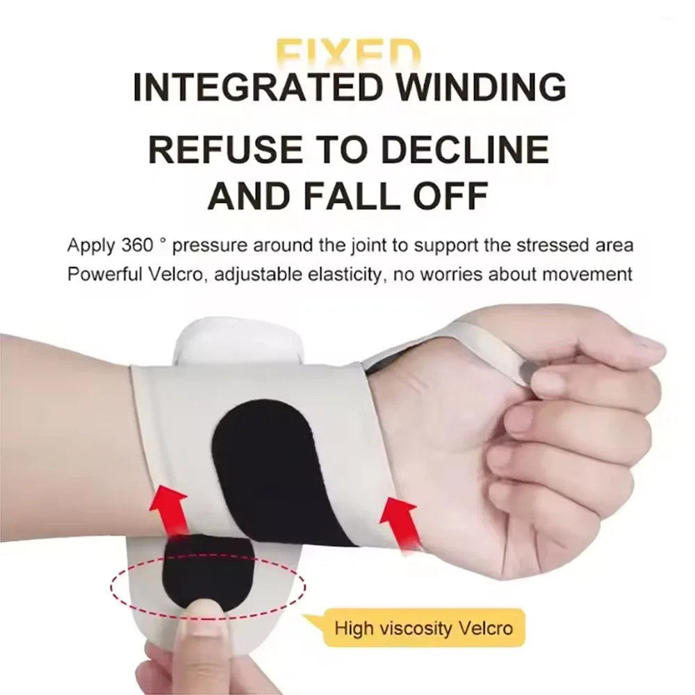 EMS Electric Cordless Hand Wrist Massager 10 Mode Vibration Massage Relieve Hand Muscle Fatigue USB Rechargeable Wrist Brace Wra